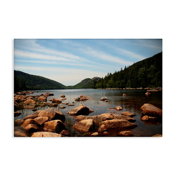 Stupell Industries Cold River Lake Landscape Canvas Wall Art design by Lisa Colberg, 16 x 24