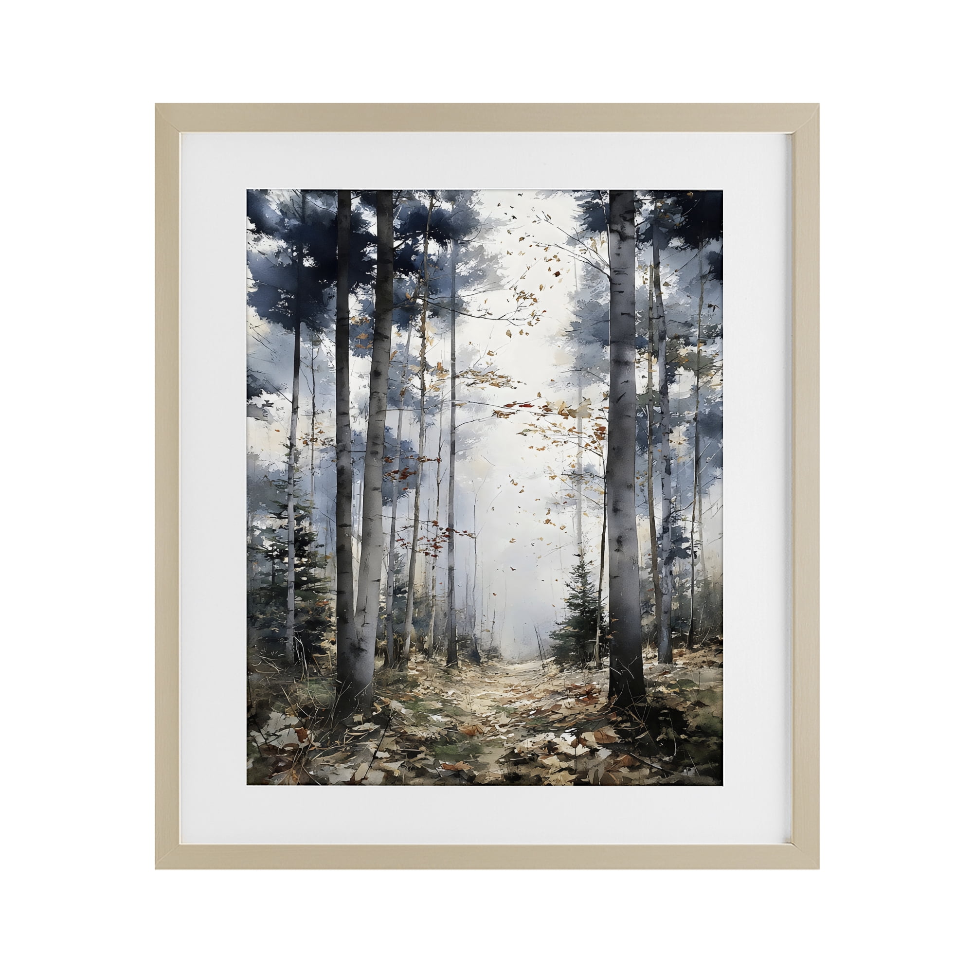 Stupell Industries Cold Woods Birch Forest Birch Framed Print Under Glass, design by Franklyn Gregory