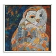 thumbnail image 1 of Stupell Industries Collage Patterned Owl Animals Painting White Framed Art Print Wall Art, 24 x 24, 1 of 2