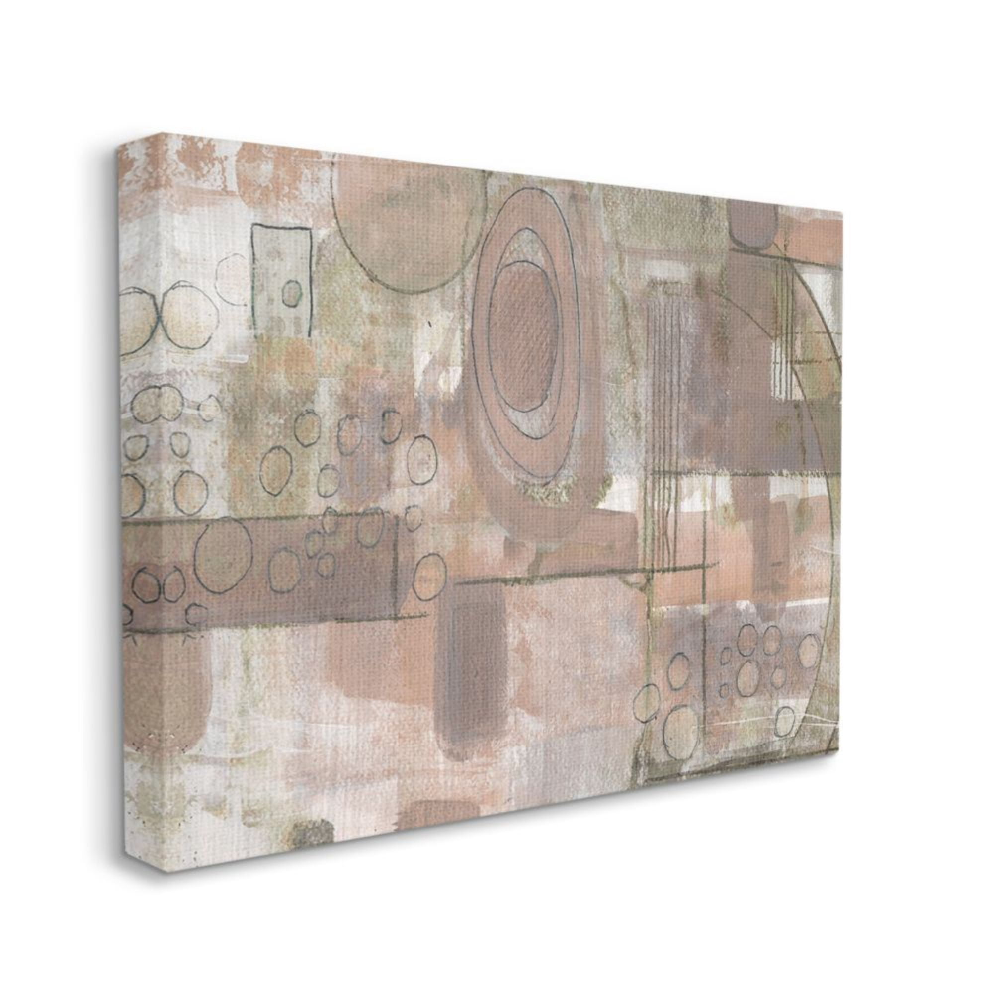 Stupell Industries Collage of Abstract Linework Green Brown Design Design by Smith Haynes, 30" x 40"
