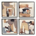 thumbnail image 1 of Stupell Industries Collage of Abstract Neutral Shapes Brown Black Design by Terri Burris, 4 Piece, 12" x 12", Black Framed, 1 of 5