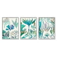 thumbnail image 1 of Stupell Industries Collage of Blue Sea Plants Ocean Floor Design Grey Framed, 16 x 20, Design by Sharon Chandler, 1 of 5