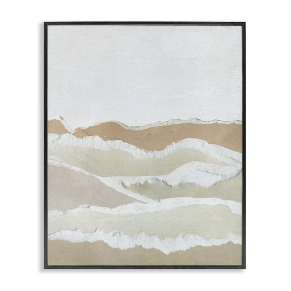 Stupell Industries Collaged Dessert Hills Abstract Painting Black Framed Art Print Wall Art, 11 x 14