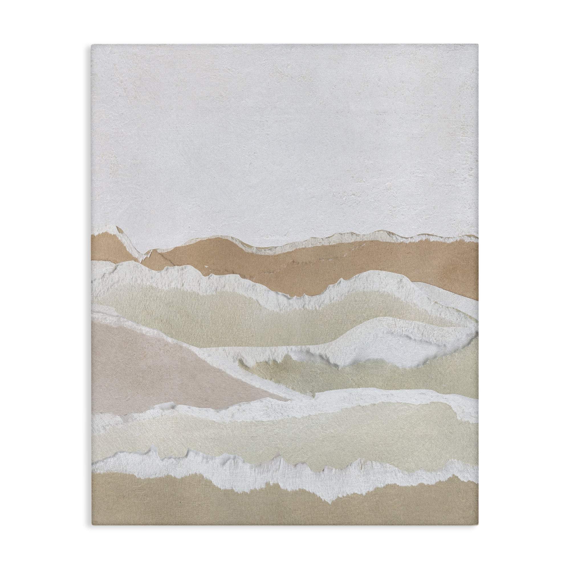 Stupell Industries Collaged Dessert Hills Abstract Painting Gallery Wrapped Canvas Art Print Wall Art, 16 x 20