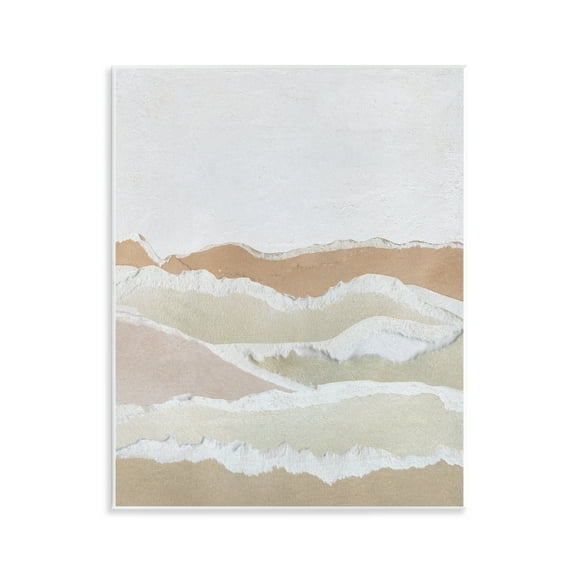 Stupell Industries Collaged Dessert Hills Abstract Painting Unframed Art Print Wall Art, 11 x 14
