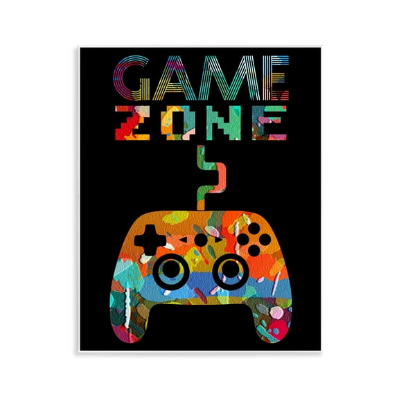 Stupell Industries Collaged Retro Game Zone Wall Plaque Art, design by Marcus Prime