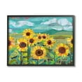 thumbnail image 1 of Stupell Industries Collaged Sunflower Field Abstract Layered Ephemera Meadow Graphic Art Black Framed Art Print Wall Art, Design by Traci Anderson, 1 of 5