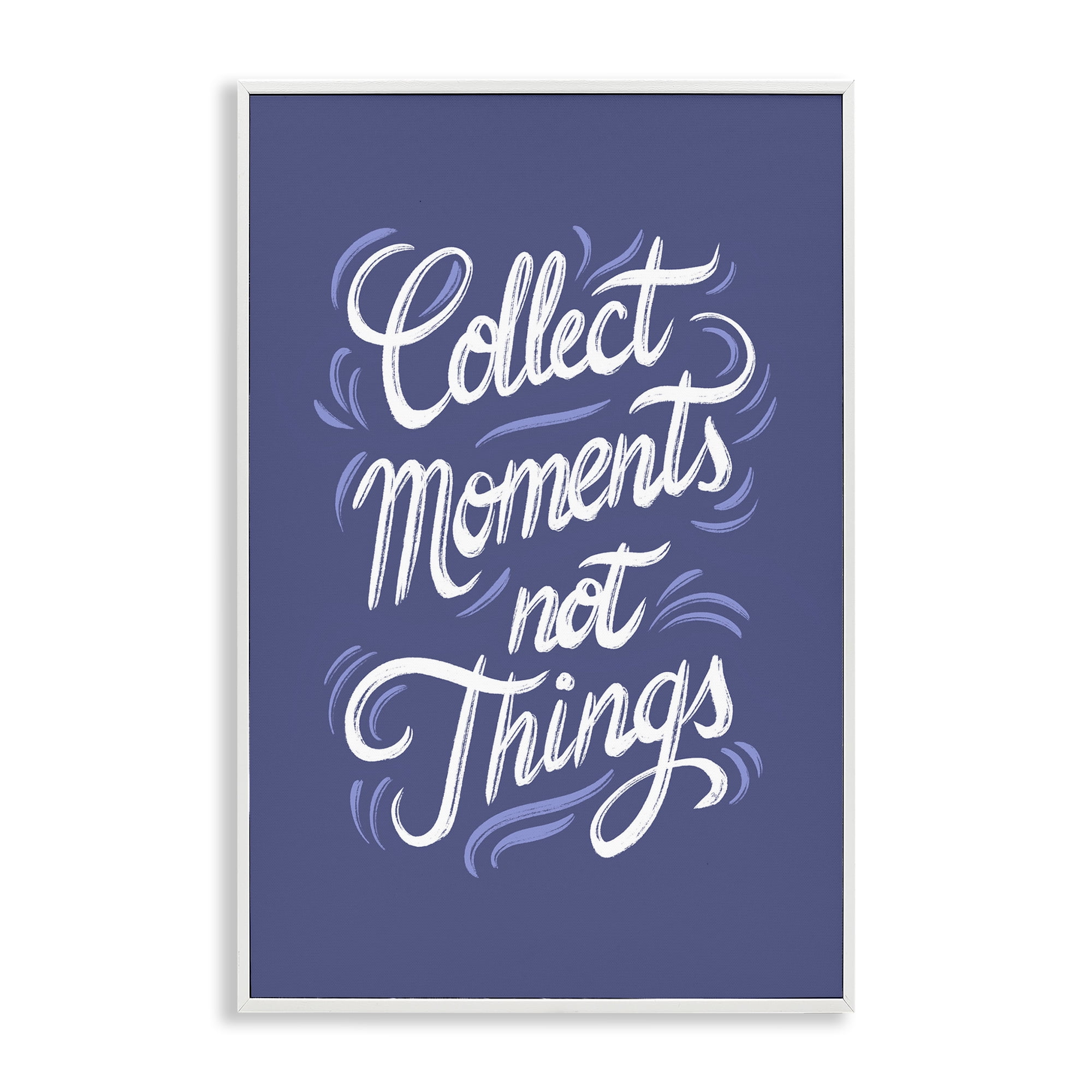 Stupell Industries Collect Moments Not Things White Framed Giclee Art, design by Martina Pavlova