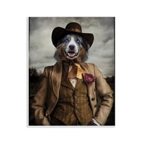 Stupell Industries Colonial Fashion Dog Animals & Insects Painting Unframed Art Print Wall Art, 11 x 14