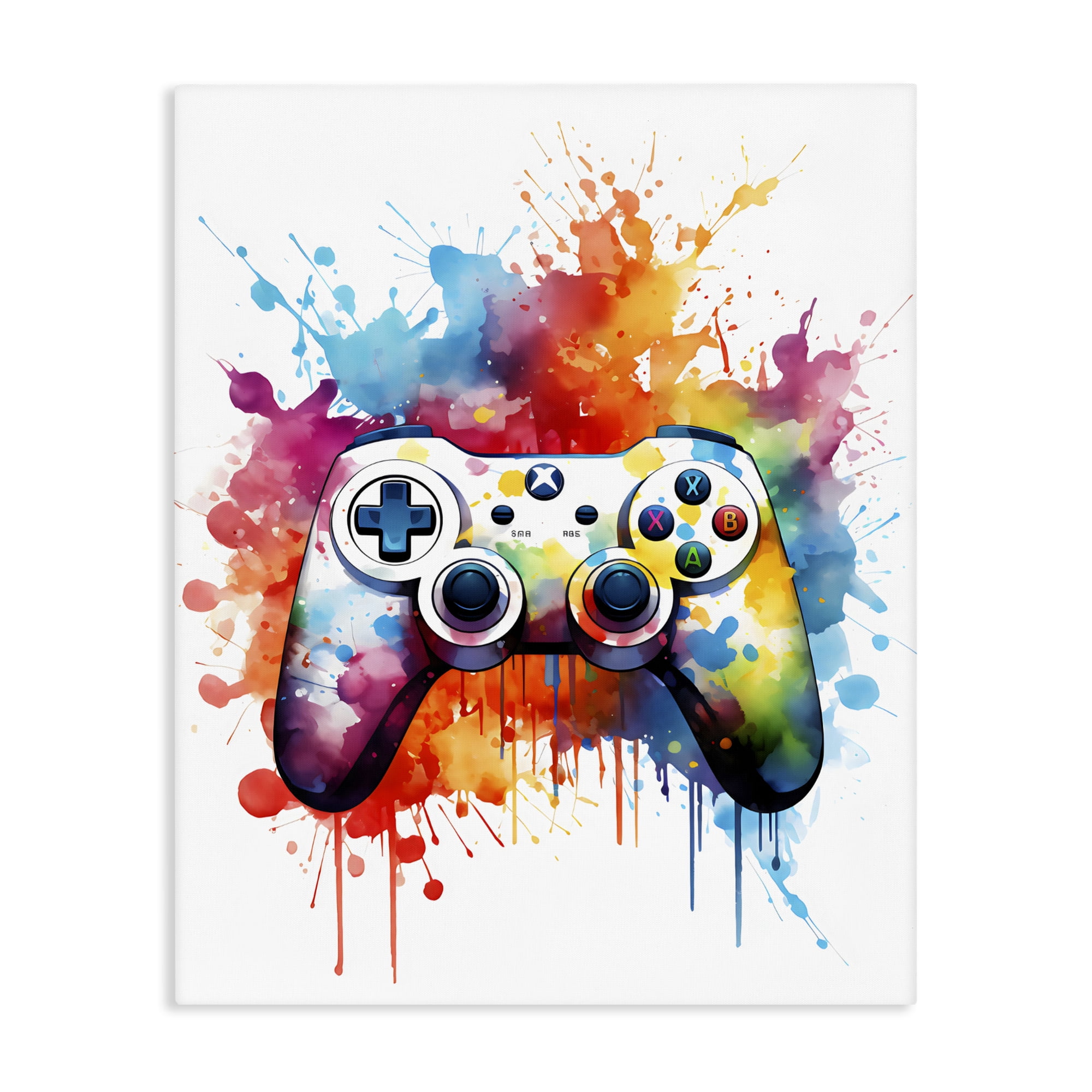 Stupell Industries Color Burst Game Controller Canvas Wall Art, design by Creative Studio