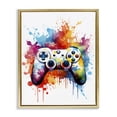 thumbnail image 1 of Stupell Industries Contemporary Color Burst Game Controller Gold Floating Frame Canvas Art, 25 x 31, by Creative Studio, 1 of 8