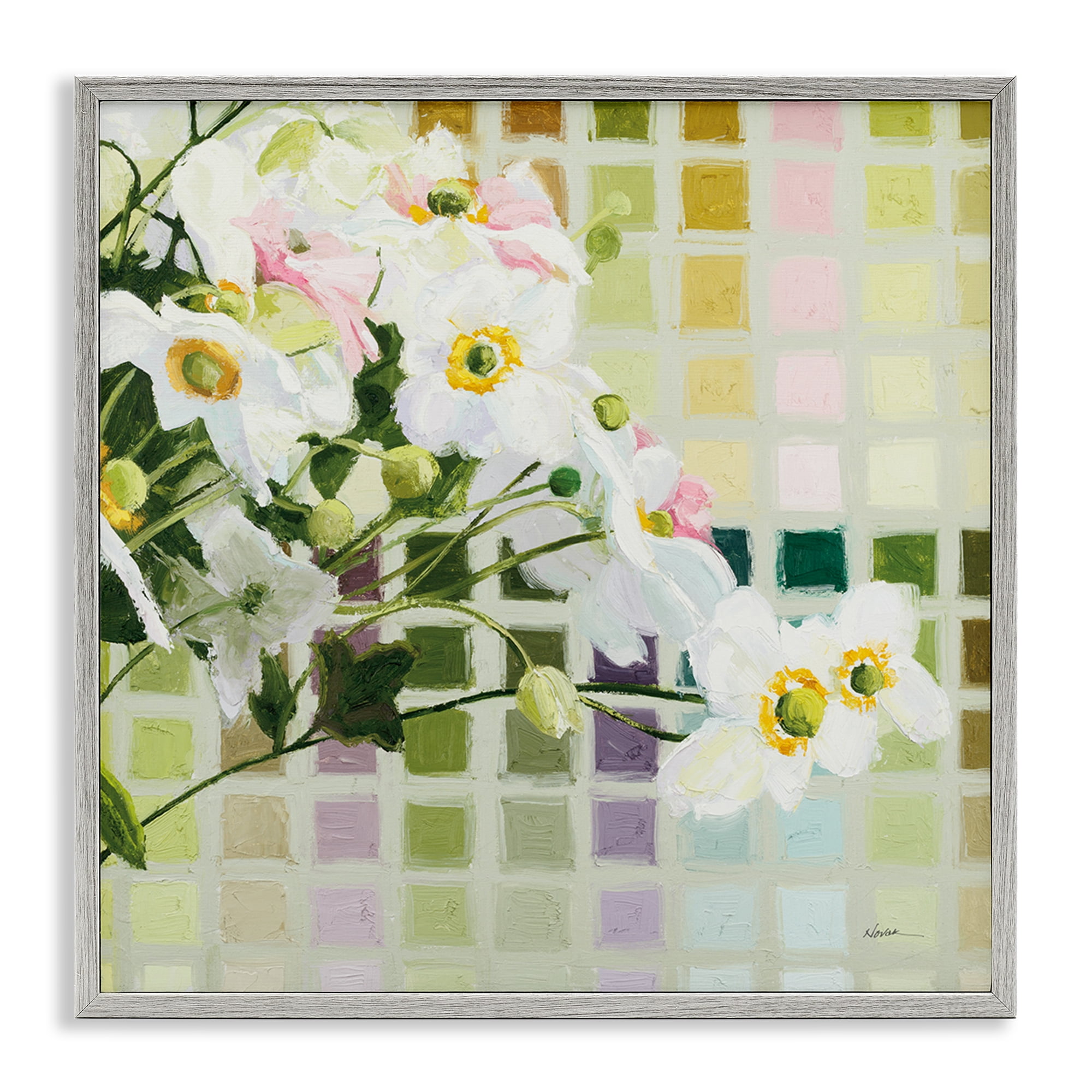 Stupell Industries Color Chart Daffodils Gray Framed Giclee Art, design by Shirley Novak