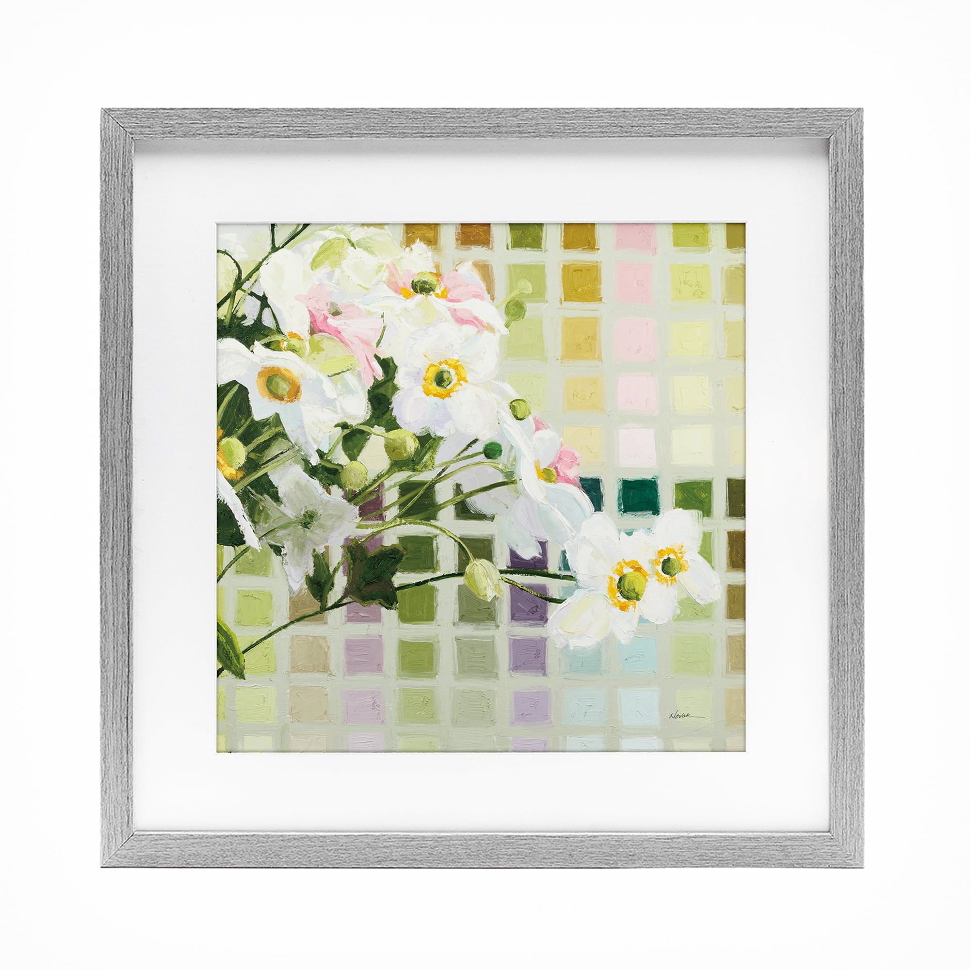 Stupell Industries Color Chart Daffodils Gray Framed Print Under Glass, design by Shirley Novak