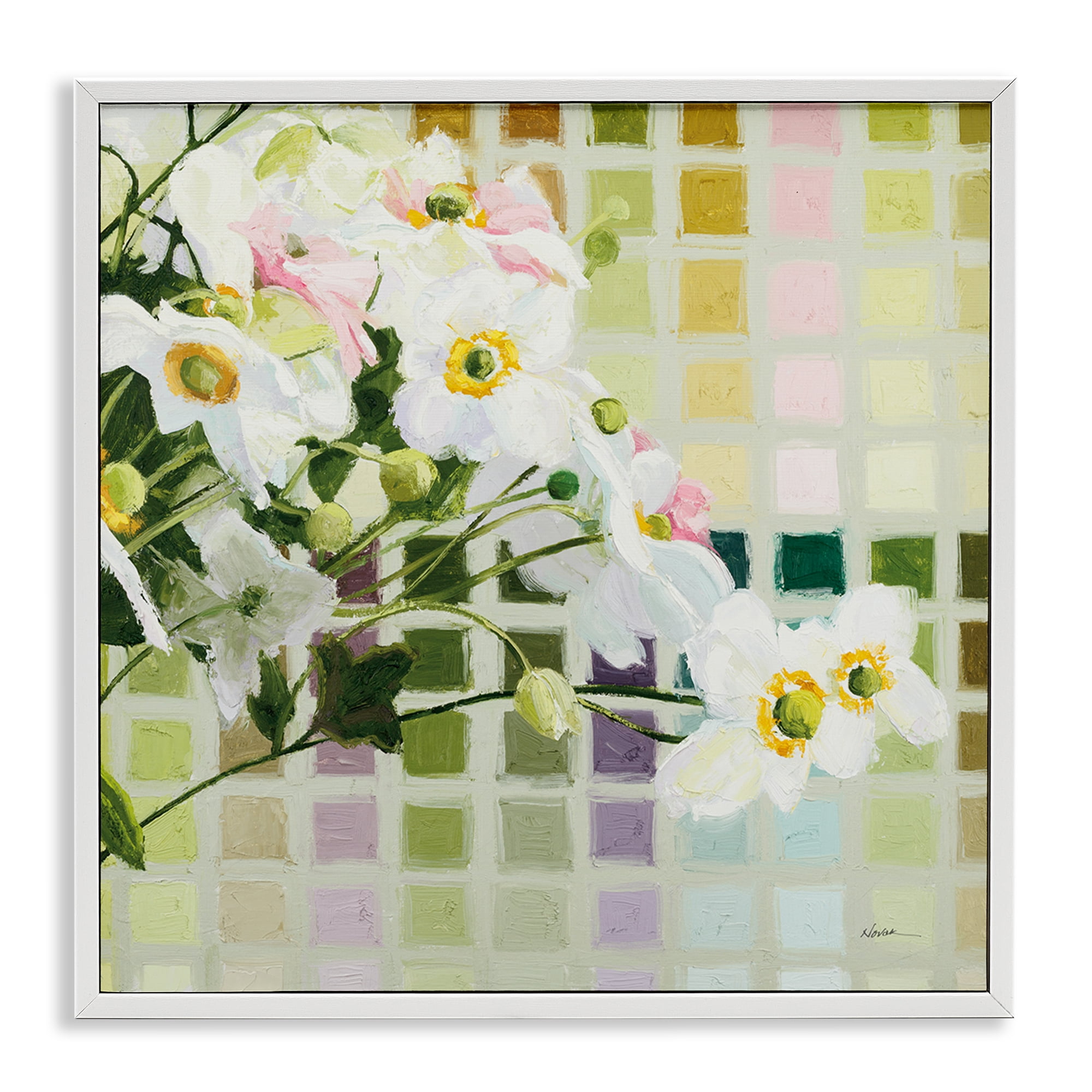 Stupell Industries Color Chart Daffodils White Framed Giclee Art, design by Shirley Novak