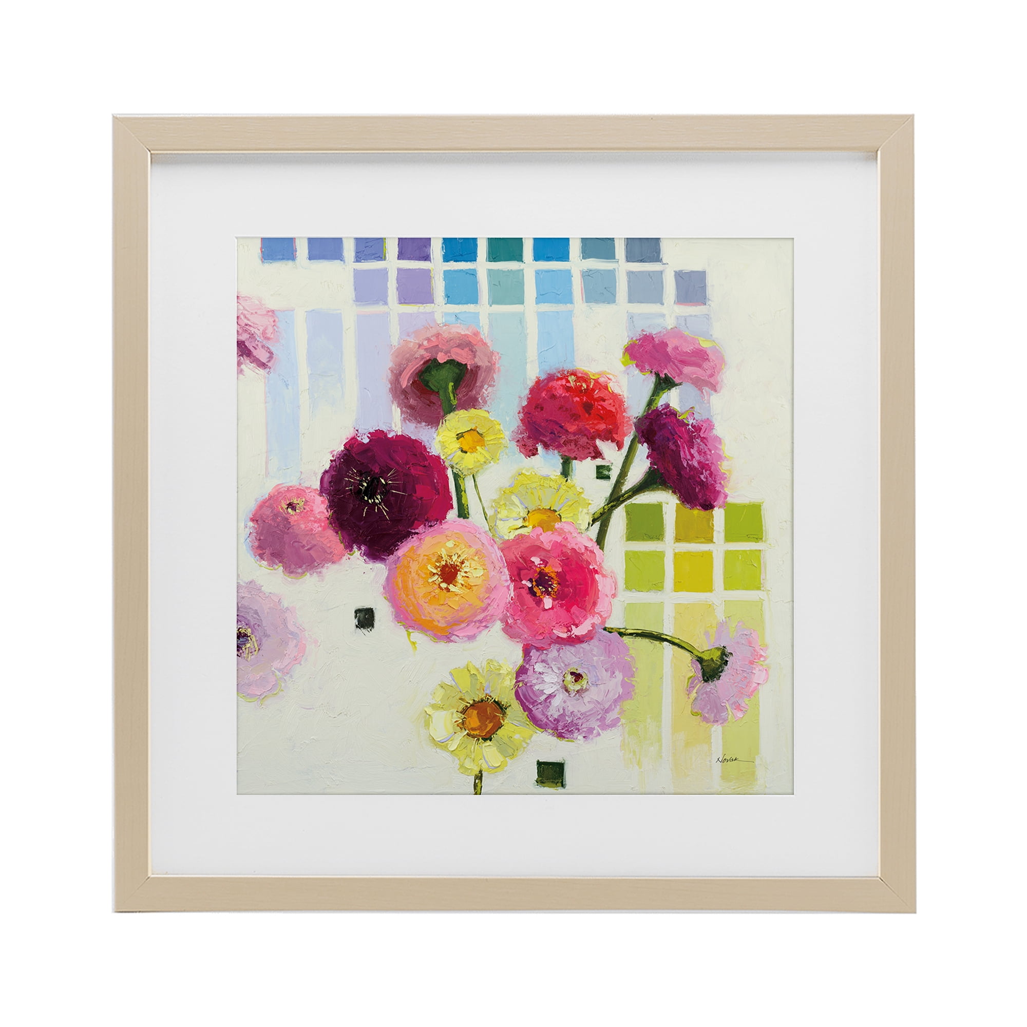 Stupell Industries Color Chart Pastel Bloom Study Birch Framed Print Under Glass, design by Shirley Novak