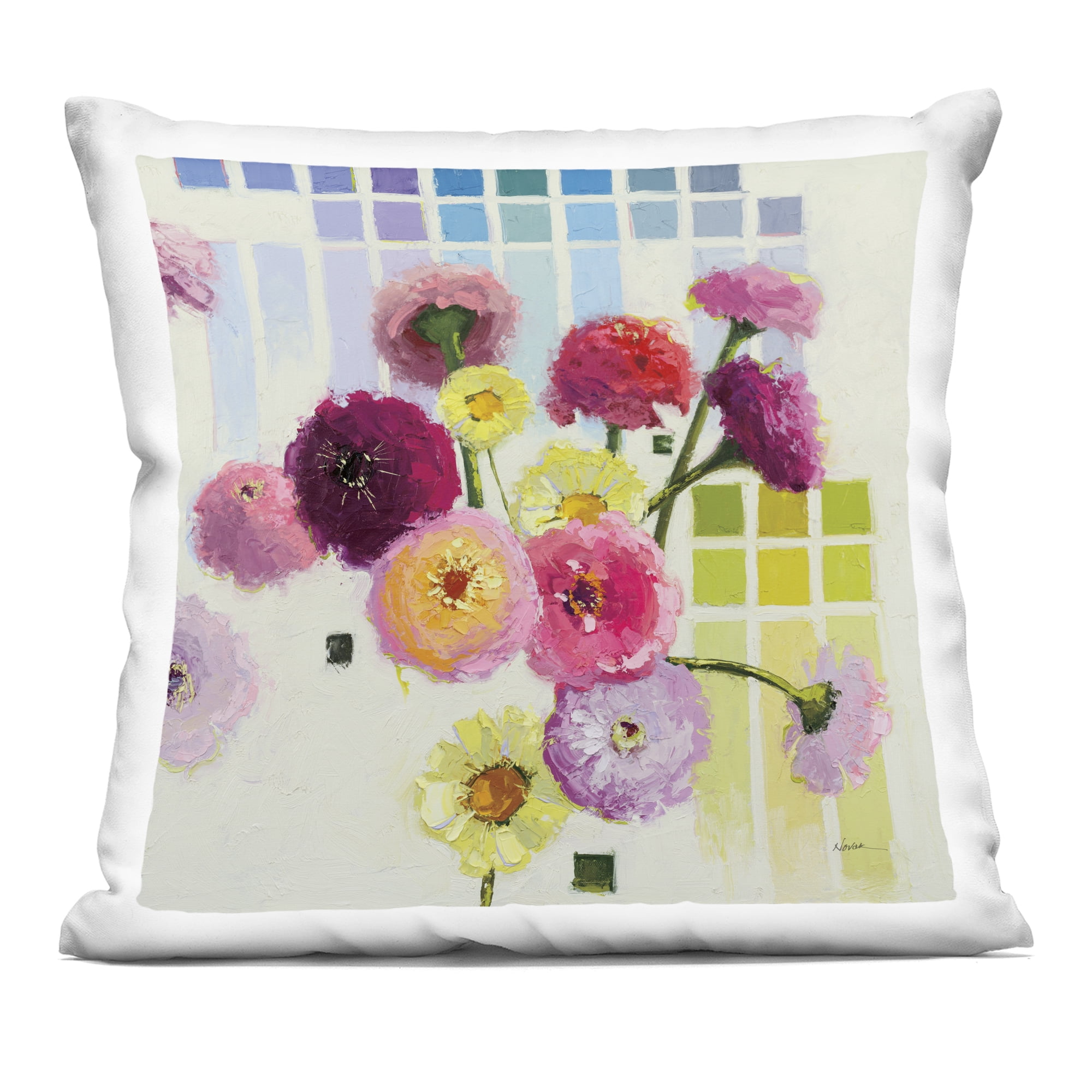 Stupell Industries Color Chart Pastel Bloom Study Decorative Printed Throw Pillow, design by Shirley Novak, 18 x 7 x 18