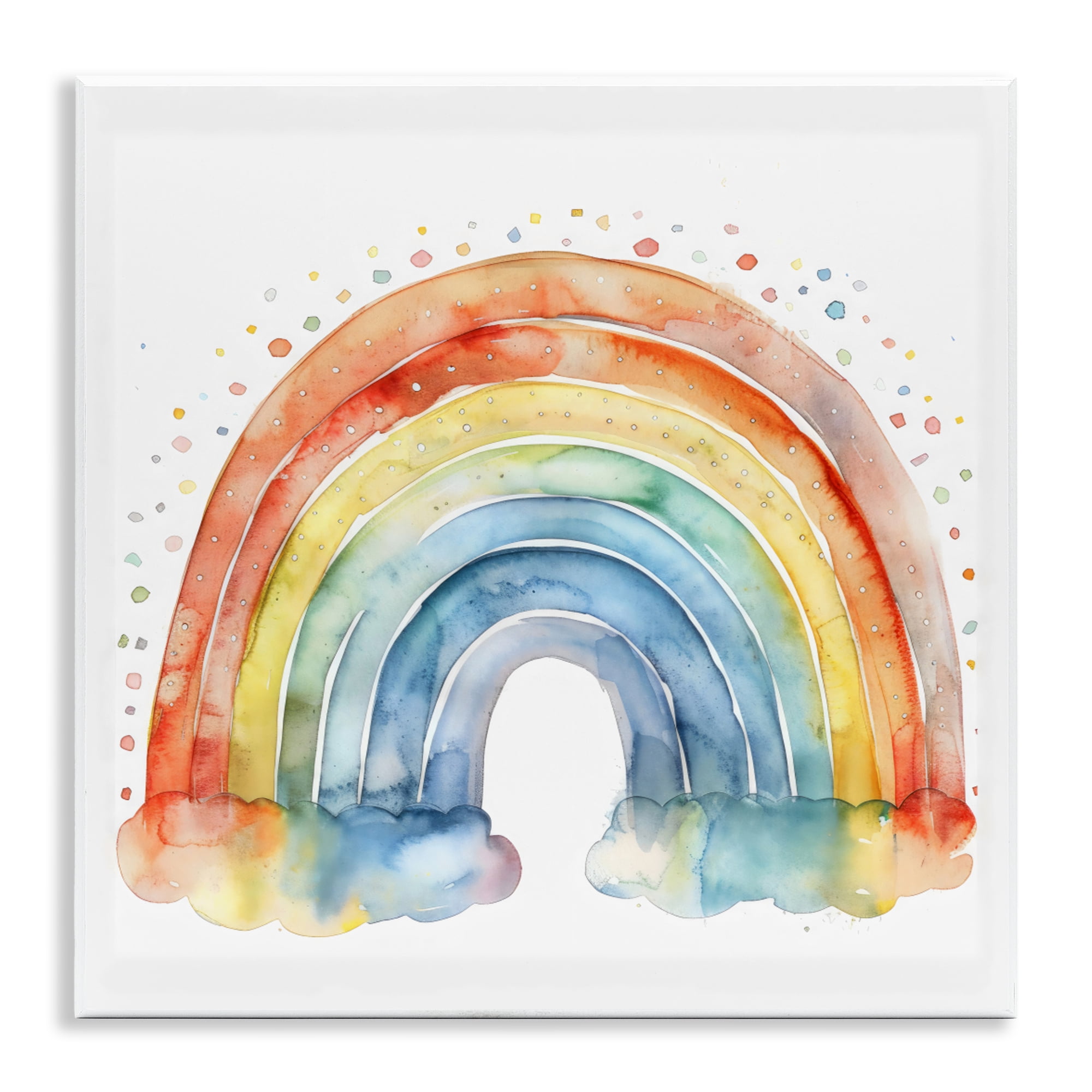 Stupell Industries Colored Rainbow Clouds Wall Plaque Art, design by Creative Studio