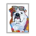 thumbnail image 1 of Stupell Industries Colorful American Bulldog Portrait Stylish Sunglasses Design by Marcus Prime, 11" x 14", Gray Framed, 1 of 1