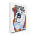 thumbnail image 1 of Stupell Industries Colorful American Bulldog Portrait Stylish Sunglasses Design by Marcus Prime, 16" x 20", 1 of 6