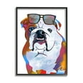 thumbnail image 1 of Stupell Industries Colorful American Bulldog Portrait Stylish Sunglasses Design by Marcus Prime, 24" x 30", Black Framed, 1 of 5