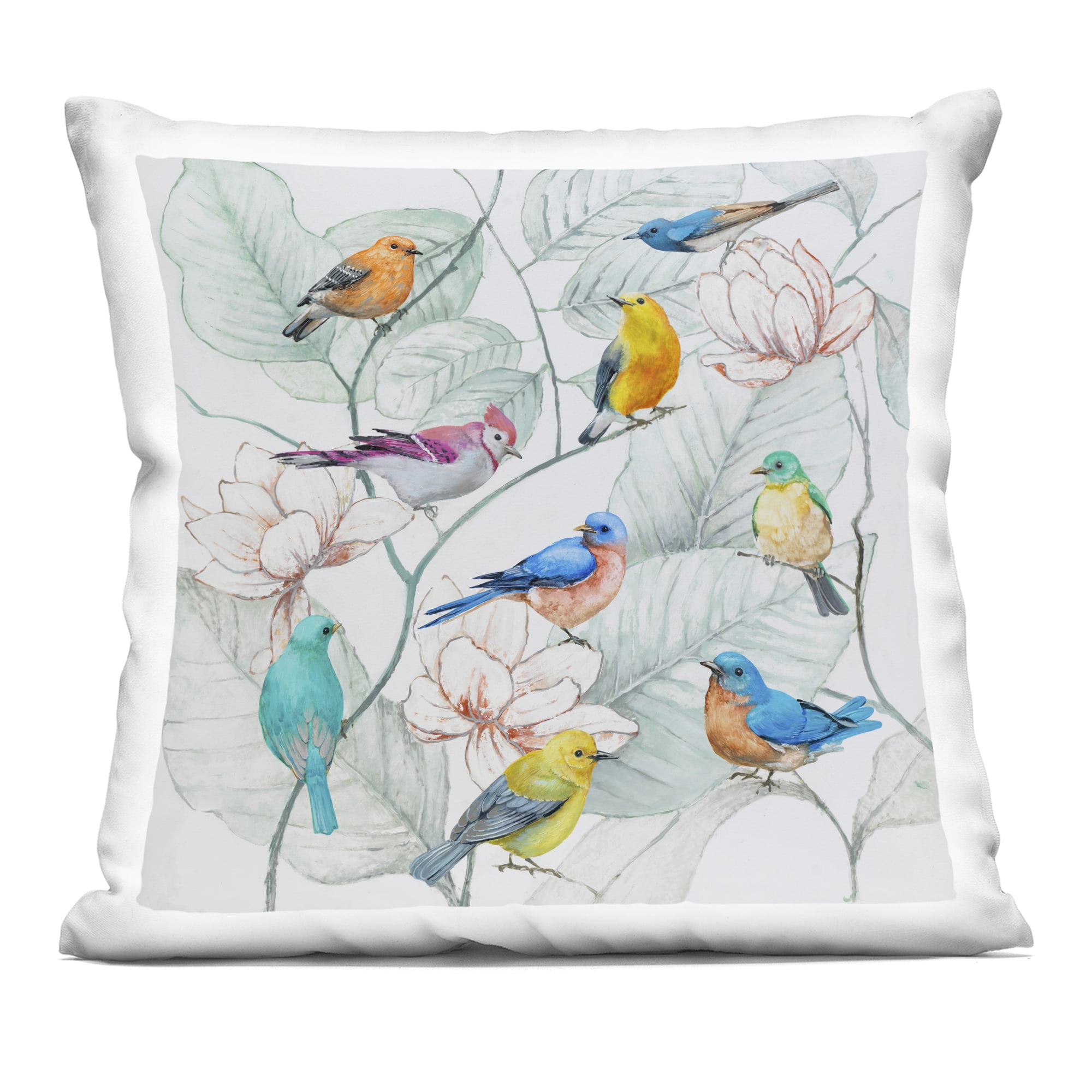 Stupell Industries Colorful Array of Birds Decorative Printed Throw Pillow, design by Lorenzo Collective