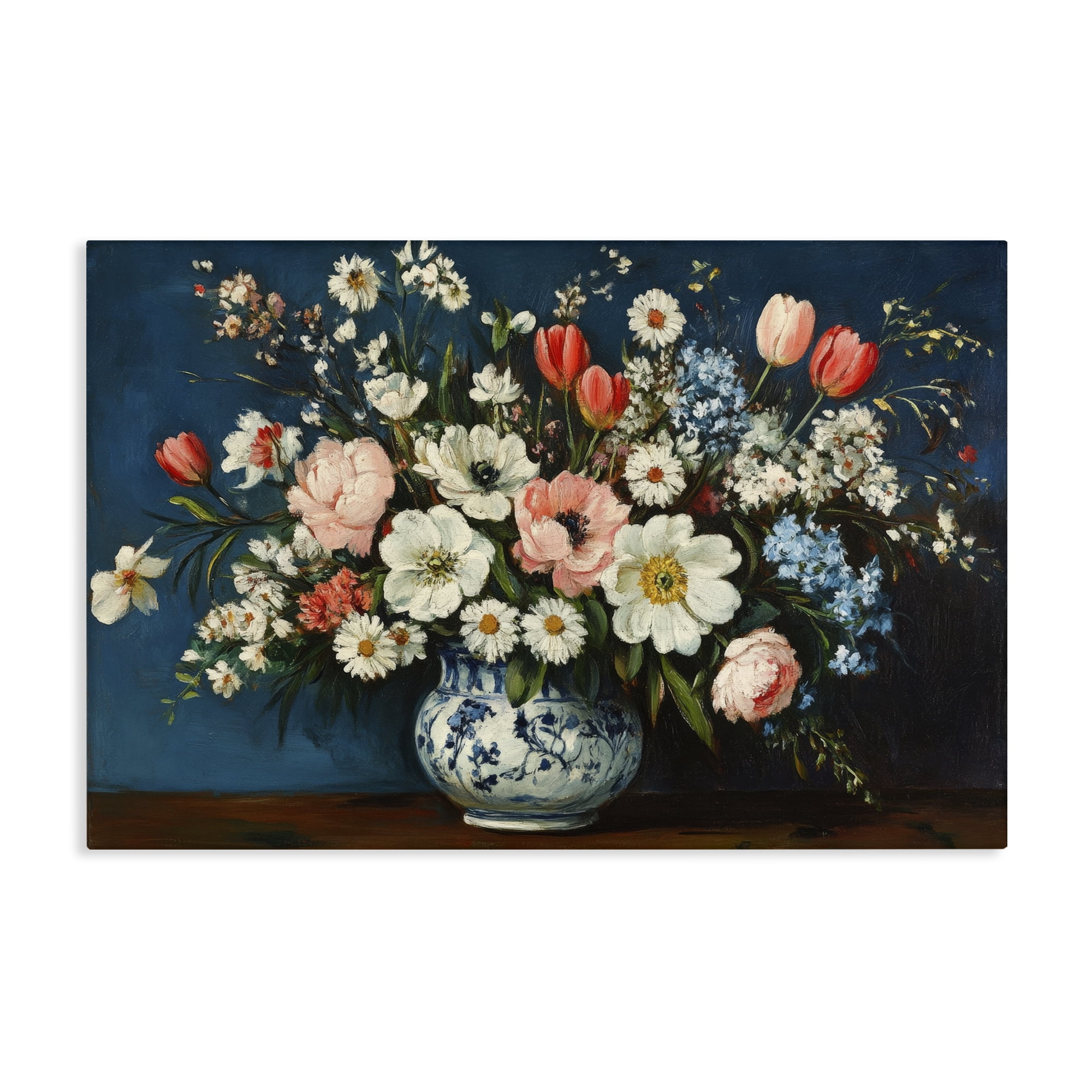 Stupell Industries Colorful Bouquet in Vase Canvas Wall Art, design by Petal Prints Design
