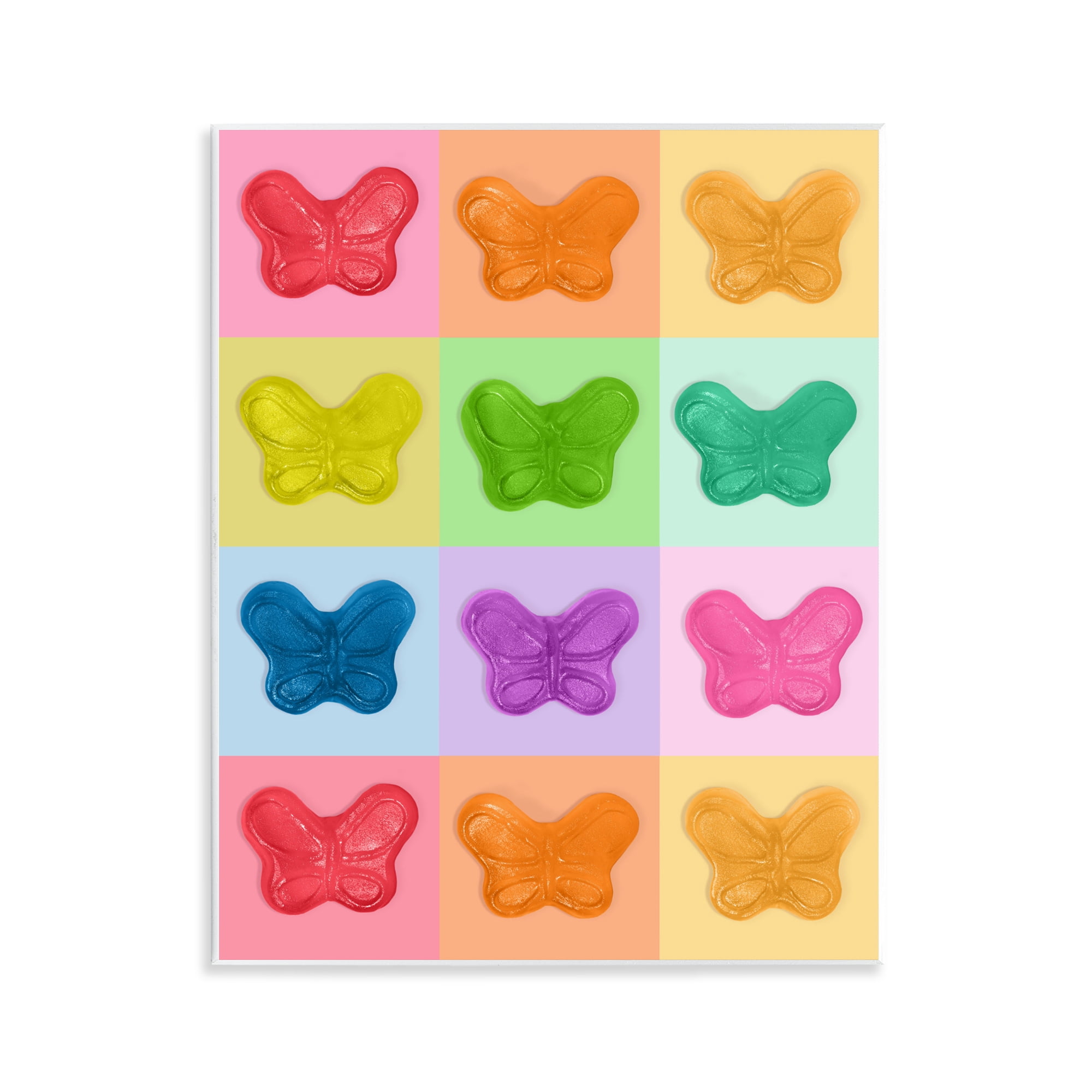 Stupell Industries Colorful Butterflies Candy Wall Plaque Art, design by LISH Creative