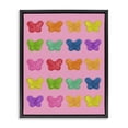 thumbnail image 1 of Stupell Industries Contemporary Colorful Butterflies on Pink Black Floating Frame Canvas Art, 17 x 21, by LISH Creative, 1 of 8