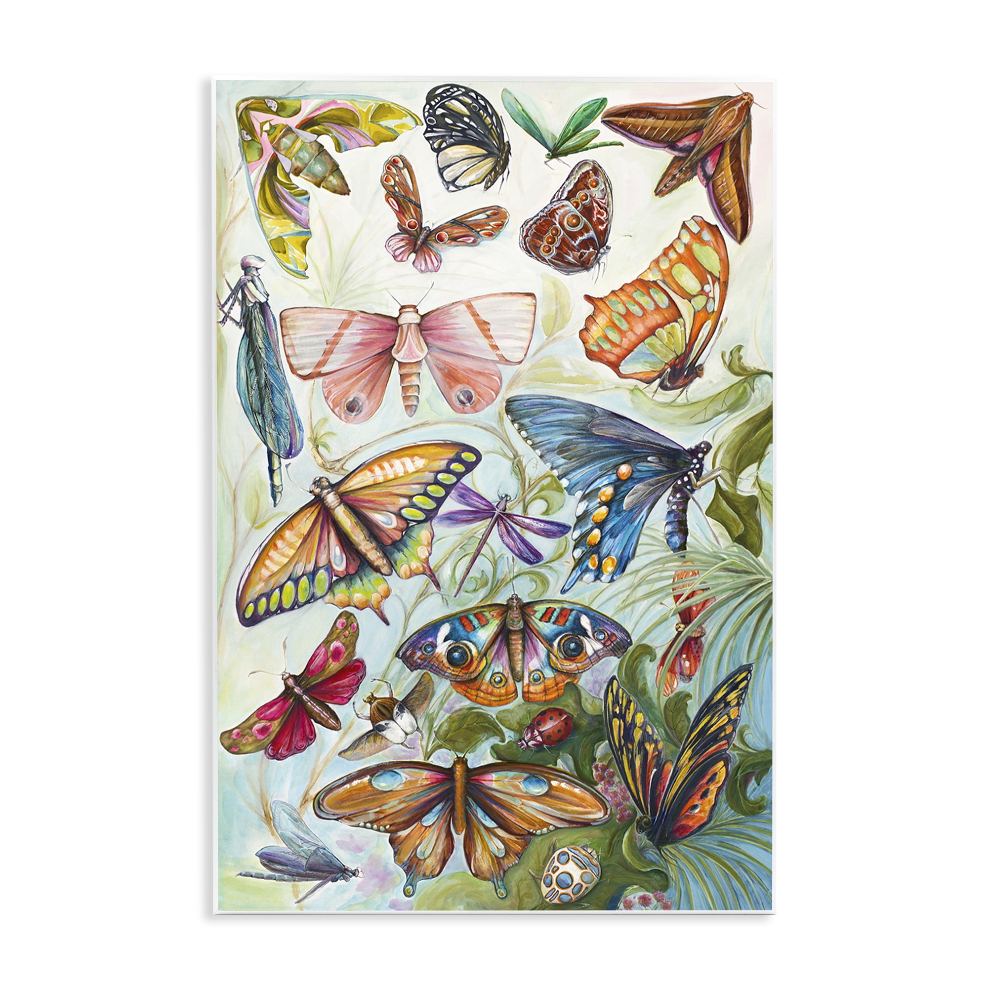 Stupell Industries Colorful Butterfly Conservatory Wall Plaque Art, design by Diannart