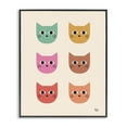 thumbnail image 1 of Stupell Industries Colorful Cat Faces Animals Painting Black Framed Art Print Wall Art, 16 x 20, 1 of 2