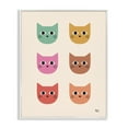 thumbnail image 1 of Stupell Industries Colorful Cat Faces Animals Painting White Framed Art Print Wall Art, 11 x 14, 1 of 2