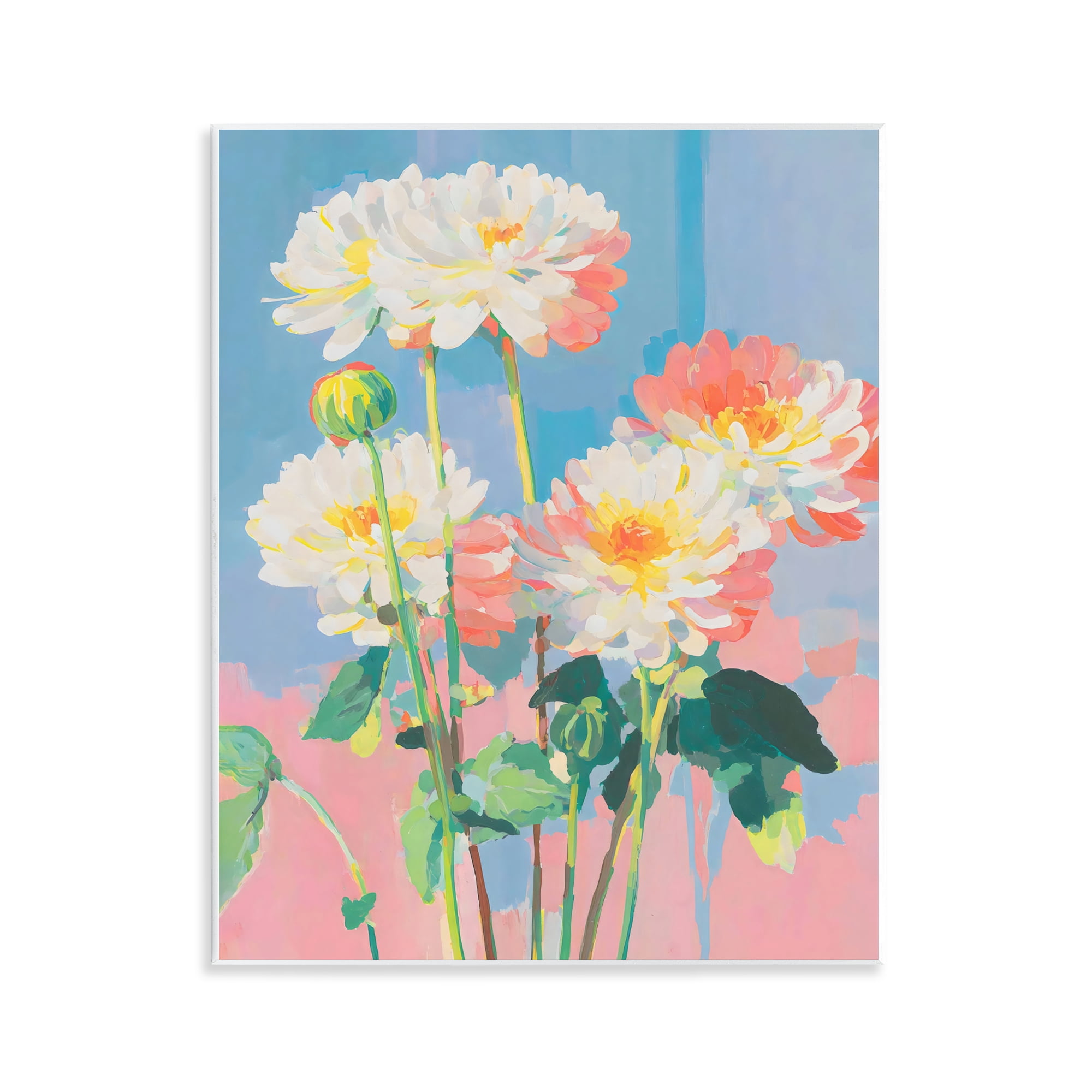 Stupell Industries Colorful Chrysanthemum Impressions Wall Plaque Art, design by Sisi and Seb