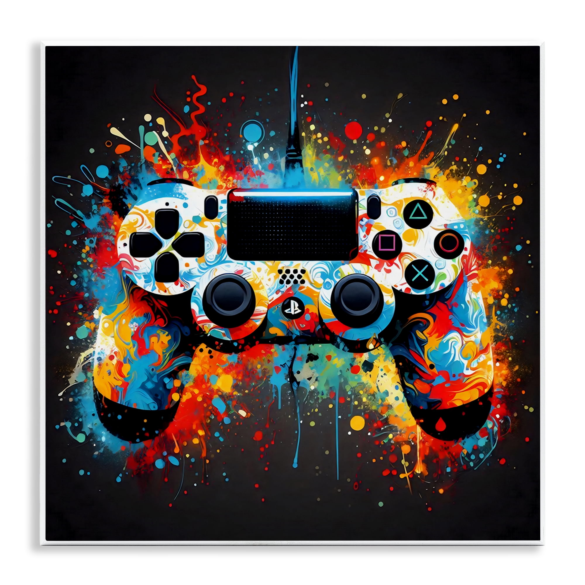 Stupell Industries Colorful Controller Swirl Wall Plaque Art, design by Creative Studio
