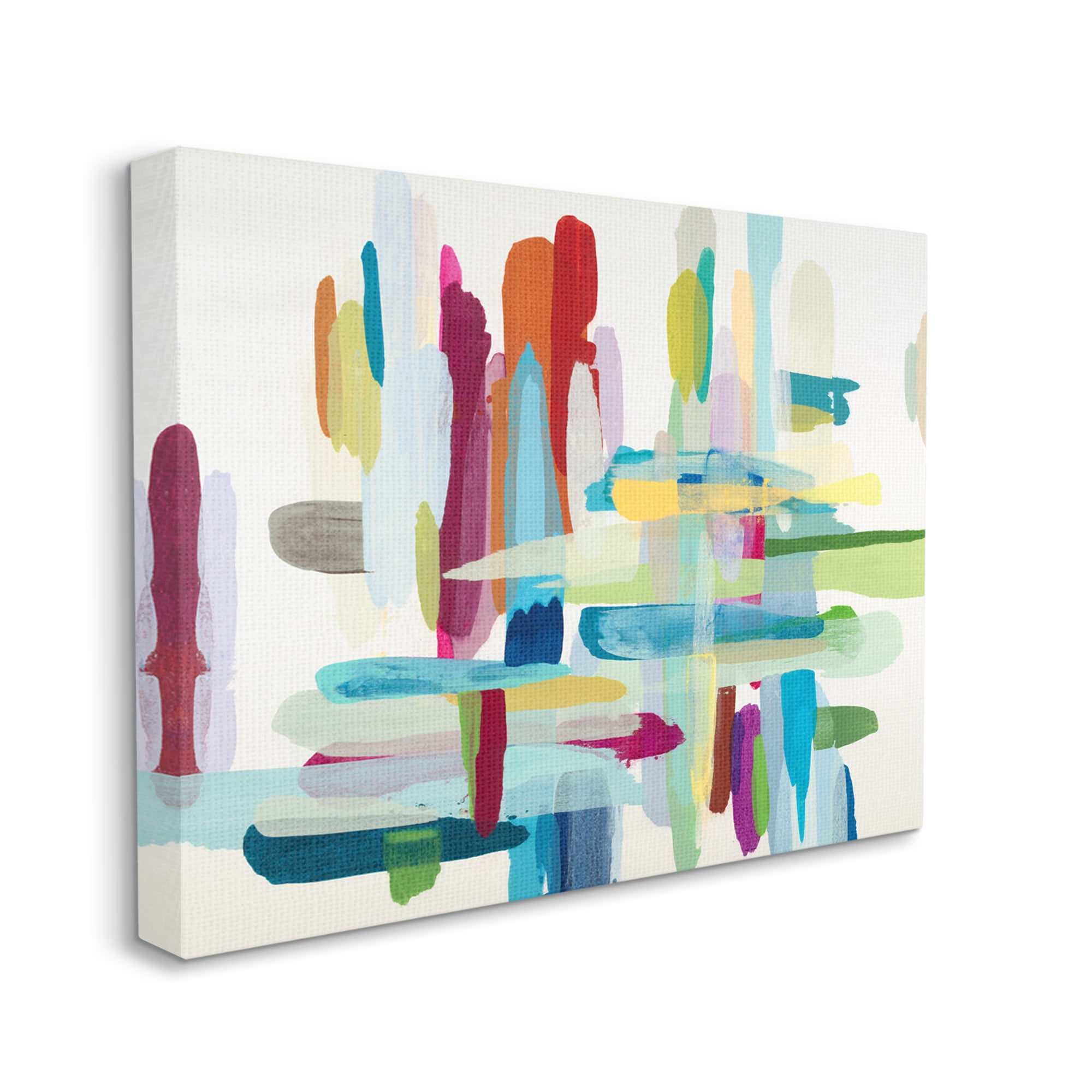 The Stupell Home Decor Collection Colorful Cross Hatch Abstraction XXL Stretched Canvas Wall Art
