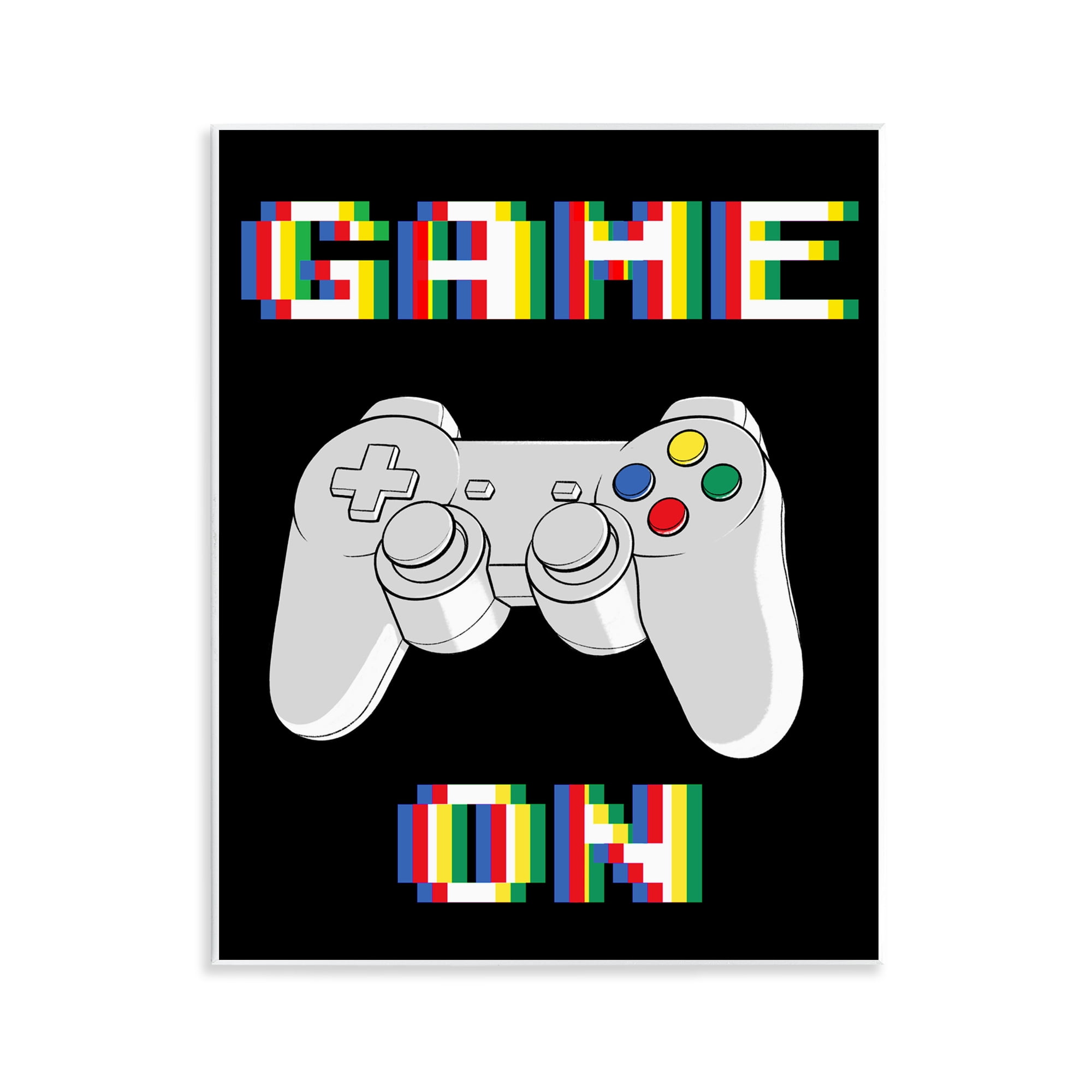 Stupell Industries Colorful Digital Game On Wall Plaque Art, design by Marcus Prime