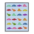 thumbnail image 1 of Stupell Industries Contemporary Colorful Dinosaur Gummies Black Framed Giclee Art, 16 x 20, by LISH Creative, 1 of 8