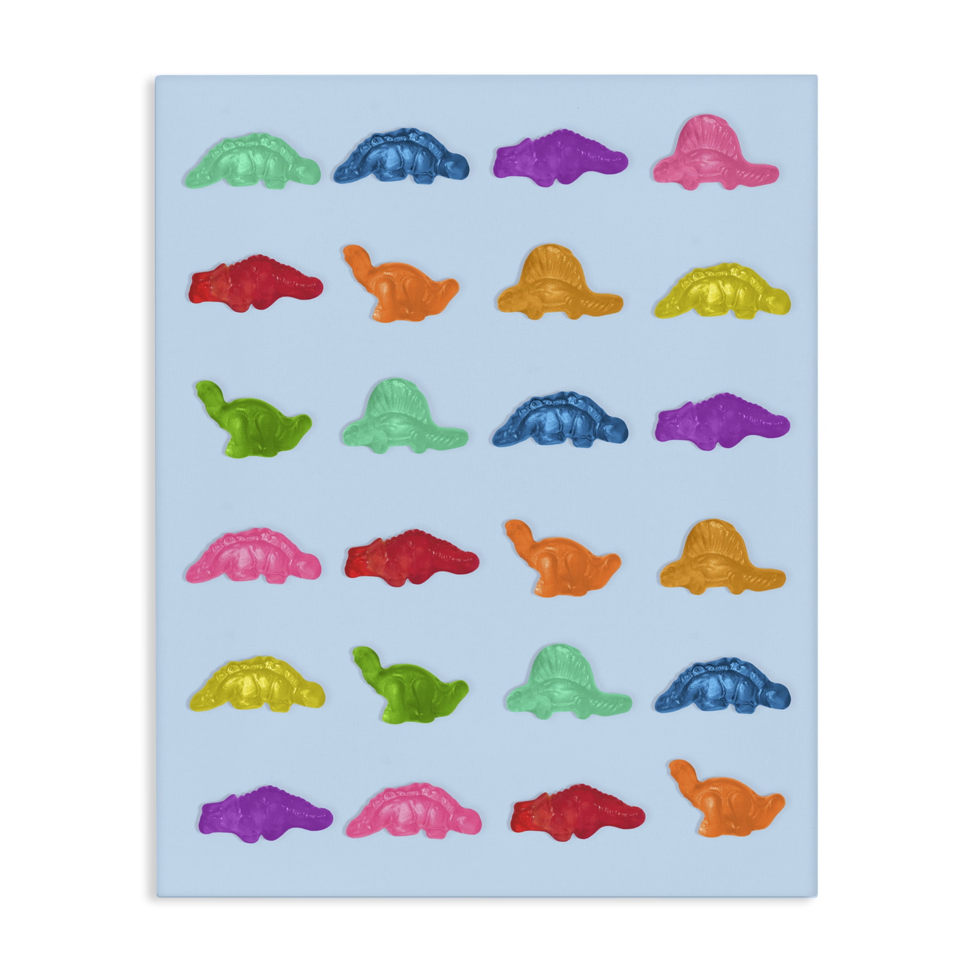 Stupell Industries Colorful Dinosaur Gummies Canvas Wall Art, design by LISH Creative