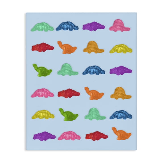 Stupell Industries Contemporary Colorful Dinosaur Gummies Canvas Art, 24 x 30, by LISH Creative