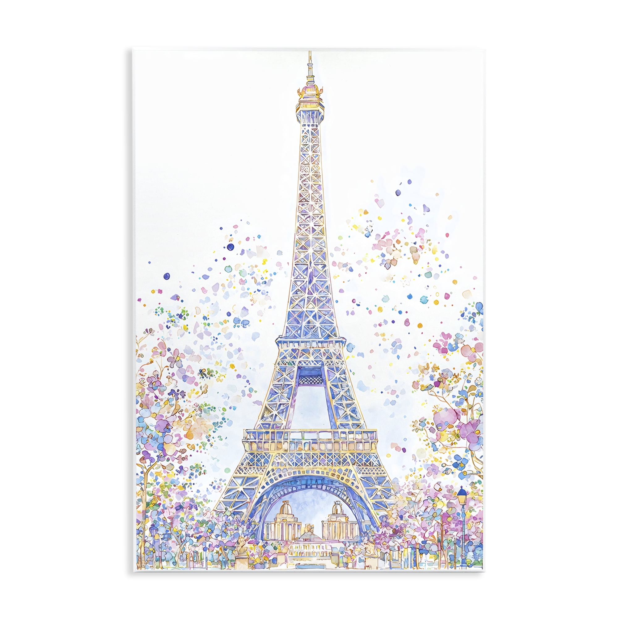 Stupell Industries Colorful Eiffel Tower Wall Plaque Art, design by Creative Studio