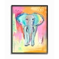 thumbnail image 1 of Stupell Industries Colorful Elephant with Abstract Pastel Background Framed Wall Art Design by Jennifer McCully, 16" x 20", Black Framed, 1 of 1