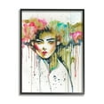 thumbnail image 1 of Stupell Industries Colorful Female Fashion Portrait Watercolor Crown Design by Elisaveta Stoilova, 1 of 5