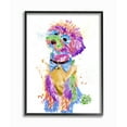 thumbnail image 1 of Stupell Industries Colorful Fun Pet Dog Portrait Stylish Bichon Design Framed Wall Art Design by Ziwei Li, 16" x 20", Black Framed, 1 of 8