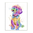 thumbnail image 1 of Stupell Industries Colorful Fun Pet Dog Portrait Stylish Bichon Design Wall Plaque Design by Ziwei Li, 1 of 6