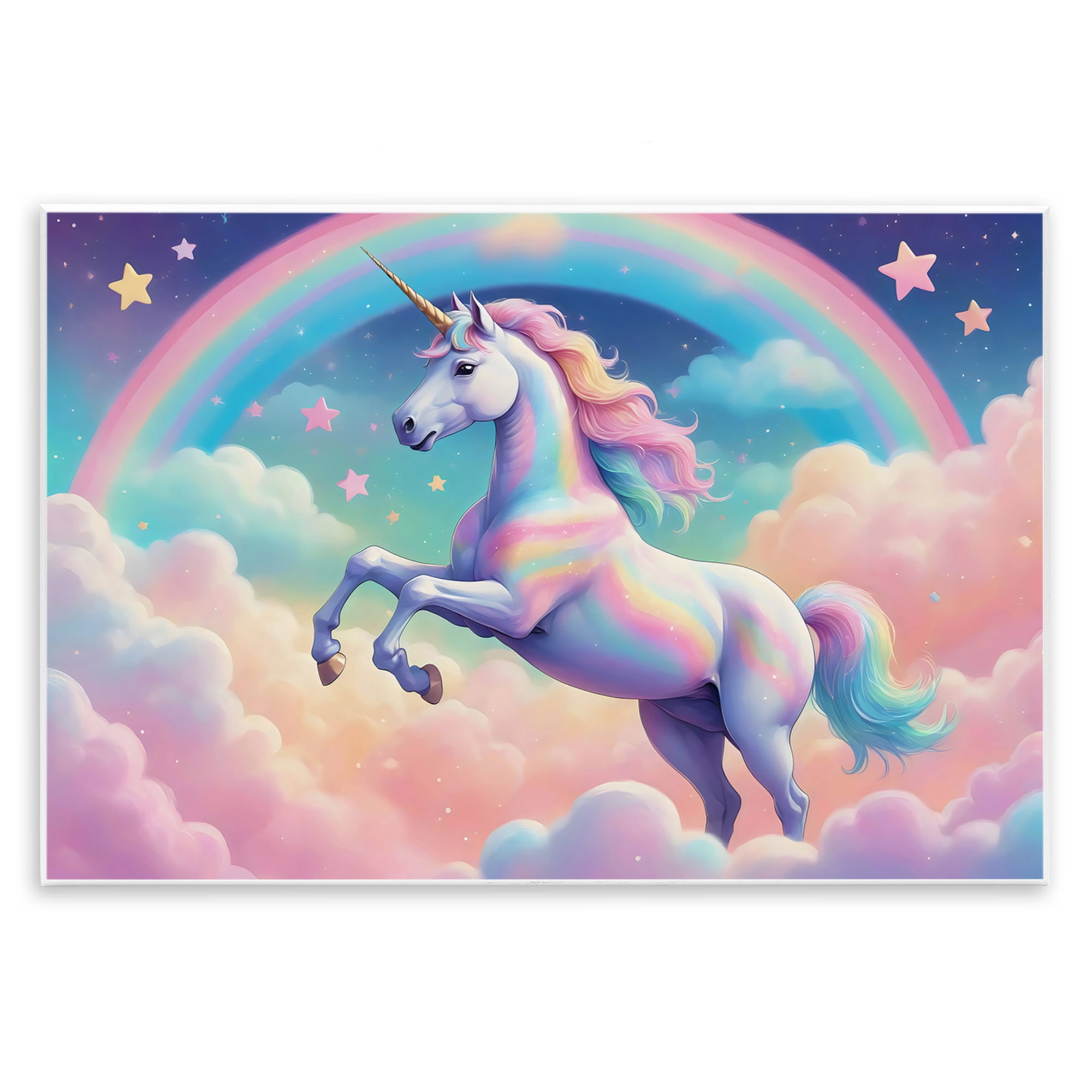 Stupell Industries Colorful Galaxy Unicorn Wall Plaque Art, design by Creative Studio
