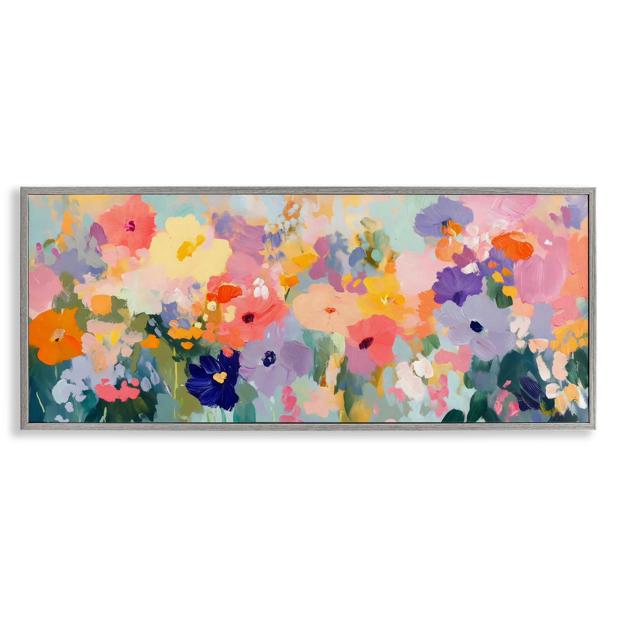 Stupell Industries Colorful Garden Variations Gray Framed Giclee Art, design by Creative Studio