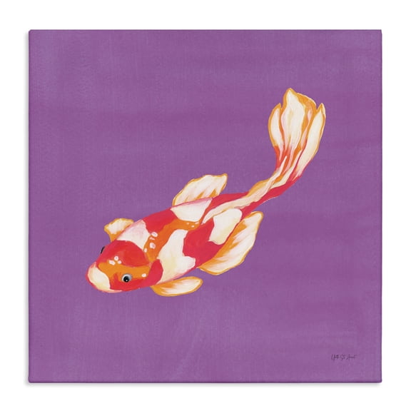 Stupell Industries Colorful Koi on Purple Canvas Wall Art design by Yvette St. Amant, 17 x 17