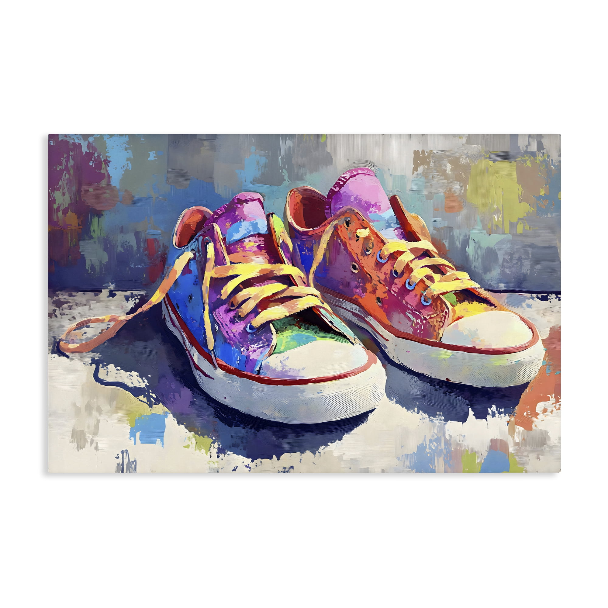 Stupell Industries Colorful Low Top Sneakers Canvas Wall Art, design by Creative Studio