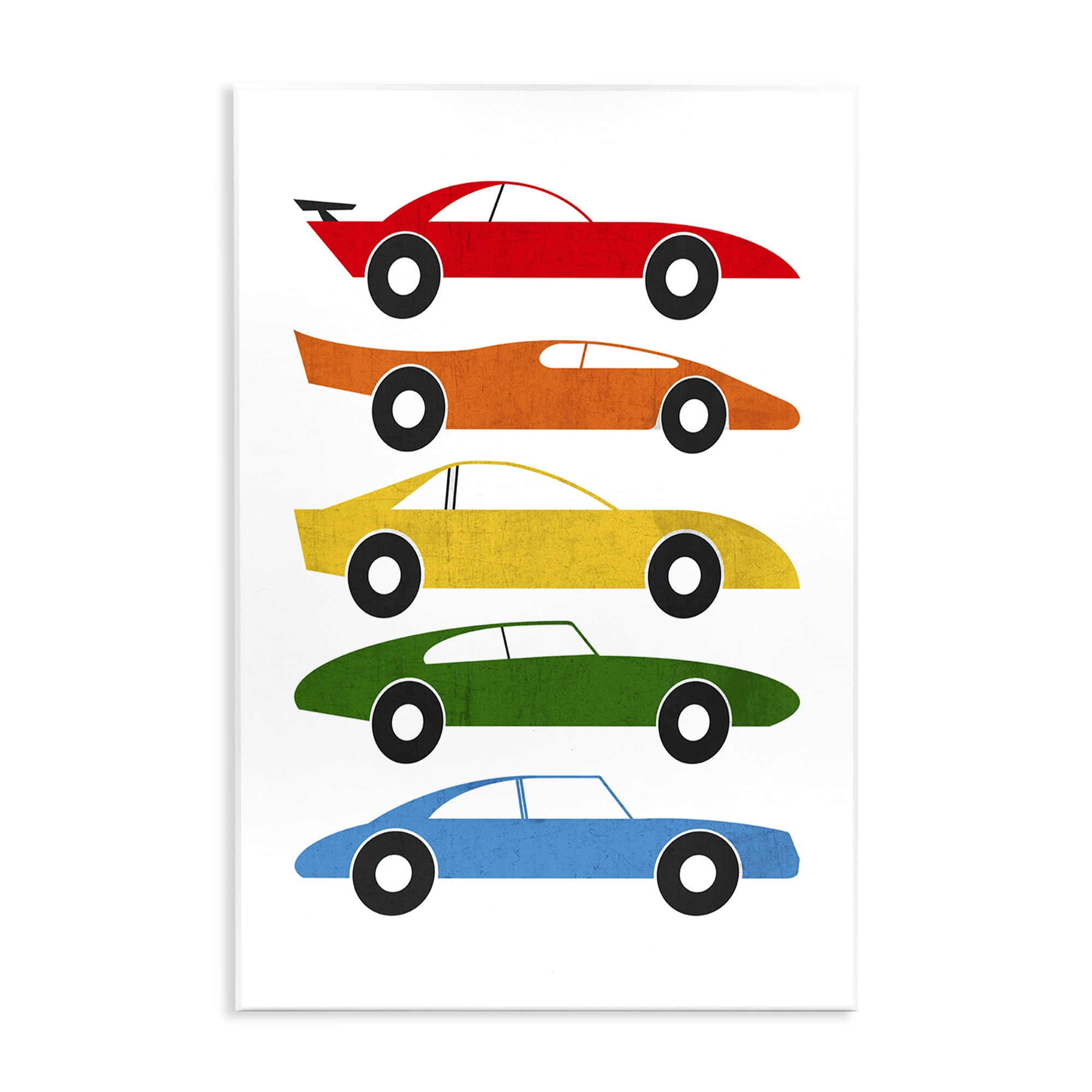 Stupell Industries Colorful Midcentury Cars Wall Plaque Art, design by Tom Quartermaine