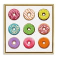 thumbnail image 1 of Stupell Industries Colorful Mixed Donuts Food & Beverage Painting Gold Floater Framed Canvas Art Print Wall Art, 25 x 25, 1 of 9