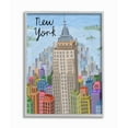 thumbnail image 1 of Stupell Industries Colorful New York City Skyline Landmark Architecture Framed Wall Art Design by Carla Daly, 16" x 20", Gray Framed, 1 of 1
